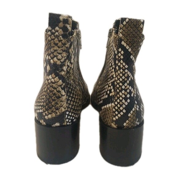 Everlane The Boss Boot Snakeskin Print Zip Leather Size 9.5 Made In Italy - Picture 4 of 10